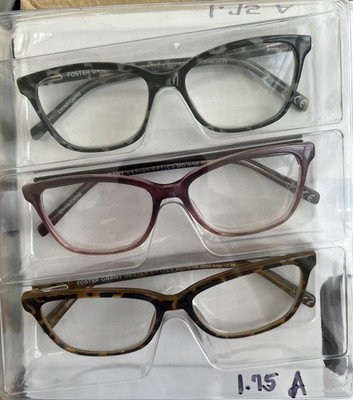 3 pack Foster Grant Reading Glasses 1.75 style A