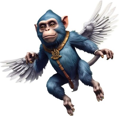 halloween decoration flying monkey picture size A3