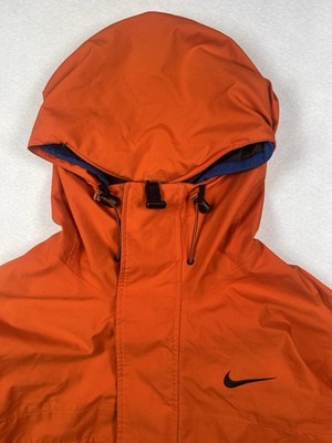 Nike ACG Jacket Mens Medium Orange Clima-FIT Outer Layer 3 Hooded