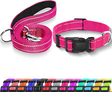 Reflective Dog Collar with Safety Locking Buckle, Adjustable Soft Breathable Nyl