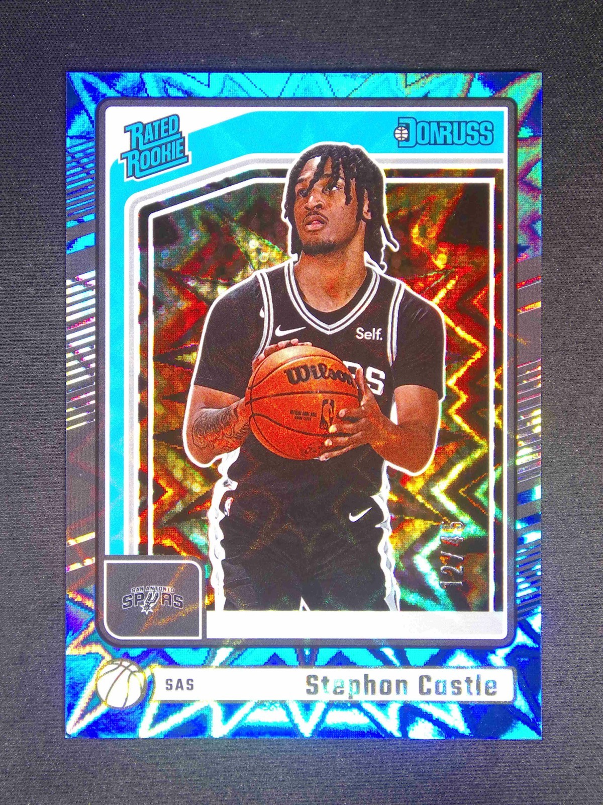 2024-25 Panini Donruss Stephon Castle #244 RC Rated Rookie Blue Explosion /45