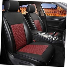 1 Pair Car Seat Coversbreathable Universal Honeycomb Pattern - Blackburgundy