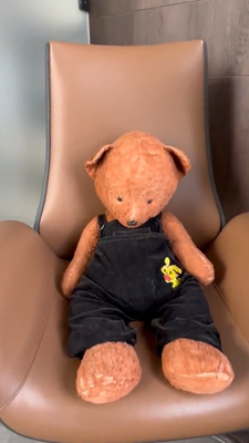 1950 Vintage Soviet Teddy Bear Straw Stuffed Animal Rare Plush Toy