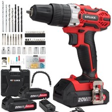 Cordless Drill Set, 20V Power Drill Kit Electric Drills with 2 X 2.0AH Batter...