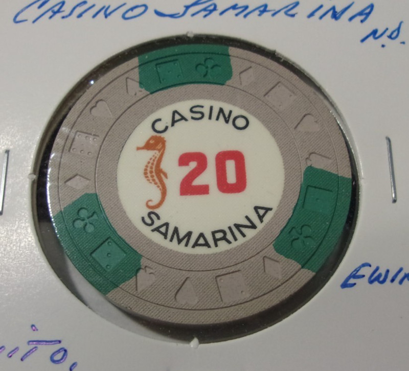 CASINO SAMARINA $20 **CASINO NEVER OPENED**  gaming poker chip - Quito, Ecuador