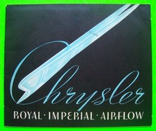1937 Chrysler Royal Imperial And Airflow Dlx 28-pg Color Catalog Brochure Xlnt