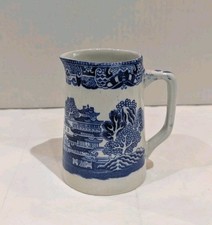 Green & Co Ltd Gresley Blue & White Old Willow Pattern Jug Creamer