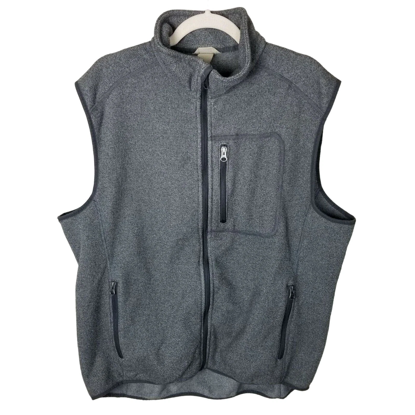 Duluth Trading Co Mens Full Zip Fleece Vest L Gorpcore Outdoor Workwear Utility