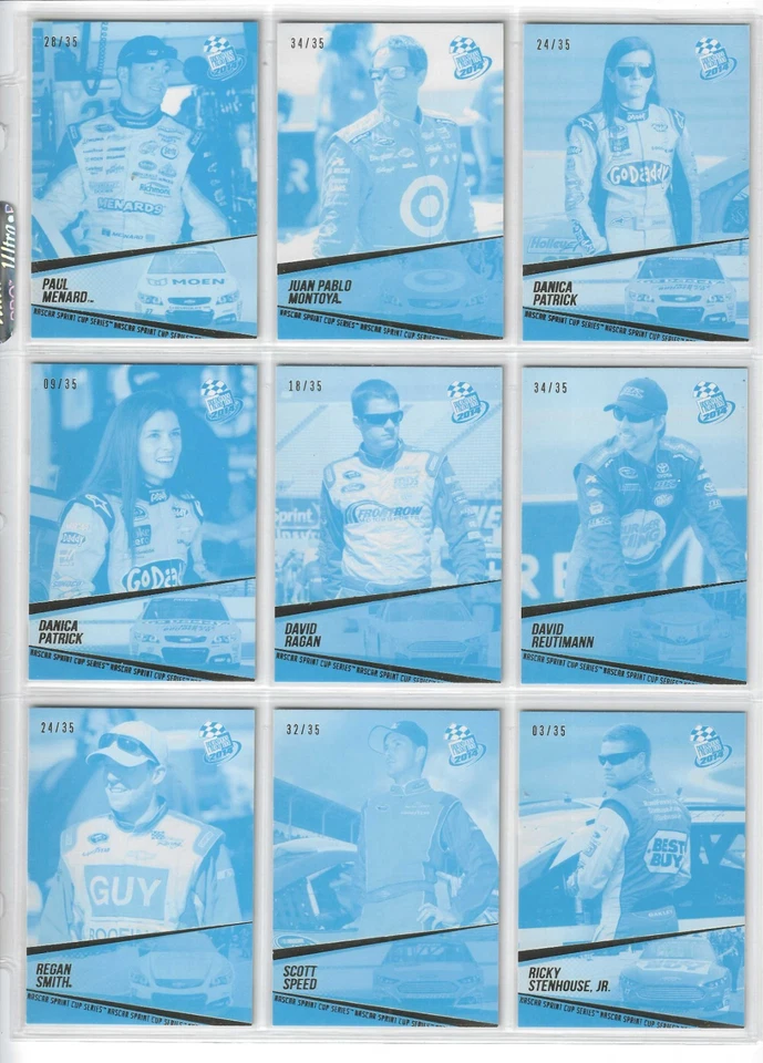 *2014 Press Pass COLOR PROOF CYAN PARALLEL #18 Kasey Kahne #34/35!-ONE CARD!* - Image 3 of 4