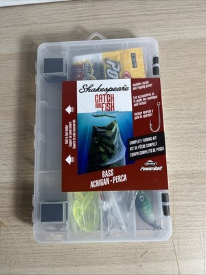 Shakespeare Catch More Fish BASS  Fishing Kit With Tackle Box Combo NEW