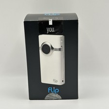 FLIP VIDEO MINO Model F360W WHITE SILVER CAMCORDER BRAND NEW SEALED RARE