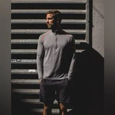 Lululemon men’s performance shirt top running long sleeve atheltic gray XL