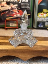 Antique c.1890-1910 Glass Cut Inkwell Bottle with Stopper