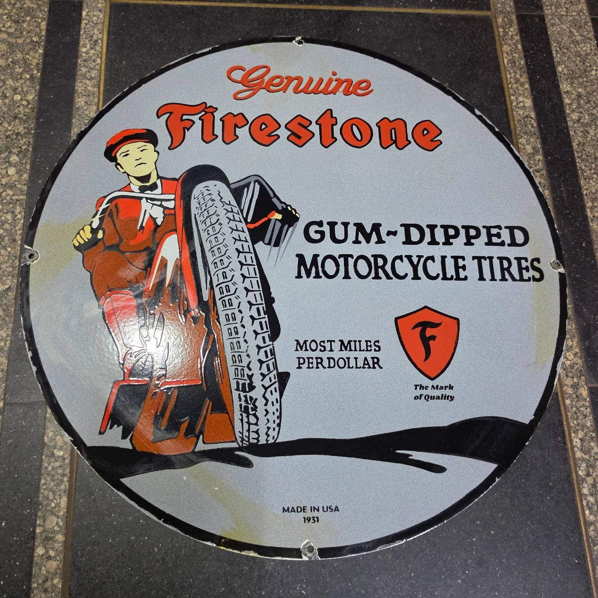 Firestone Tire Sign Indiana Original Advertising Signs (1930-1969