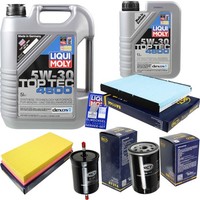 Inspektionspaket 6L Liqui Moly Top Tec 4600 5W-30 FüR VW Golf IV 1.6 2.0 1.8 T