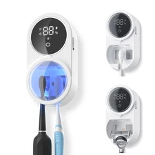 Toothbrush Holder and Cleaner Razor Holder/Dryer Light Cleaning and Air Dryin...