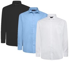 Mens KAM Classic Office Long Sleeve Button Shirt Work Casual Big Size 2-8XL