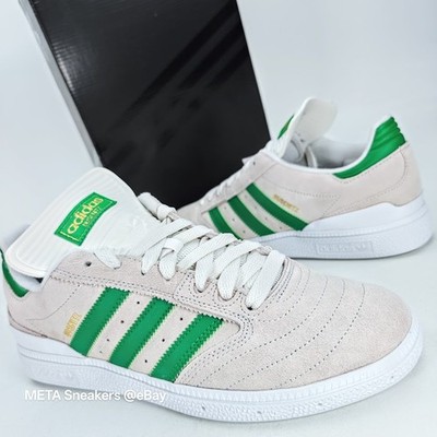 Adidas  US 10 Men's White Green Gold Retro Suede Skate Busenitz Pro   JH8133 New
