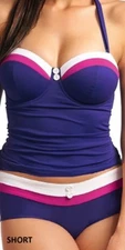 FREYA~REVIVAL U/W BANDEAU P'D TANKINI-BIKINI BRA+BRIEF-SET-INDIGO-VARIOUS SIZES*