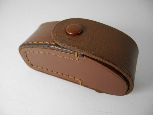 LEICA OR NIKON RANGEFINDER CASE BROWN LEATHER 1X1X3 INCHES HOOKS ON STRAP - Picture 1 of 12