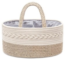 Hobo Baby Diaper Caddy Organizer 100 Cotton Rope Basket Storage Bin 3 Sections