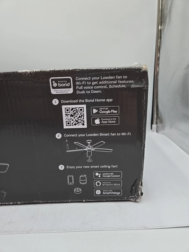 Monte Carlo Lowden Smart 60in LED Indoor/Outdoor Aged Pewter Ceiling Fan - Image 4 of 4