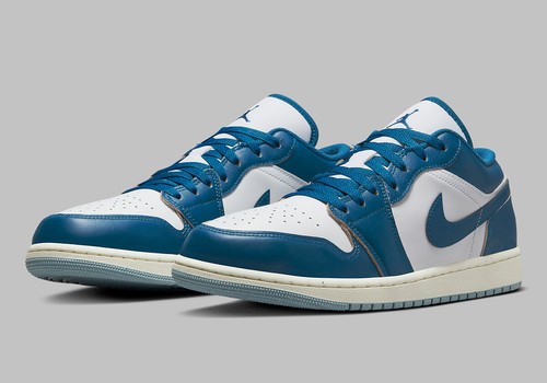 Nike Air Jordan 1 Retro Low SE Industrial Blue White Grey FN5214-141 Men's - 第 9/9 張圖片