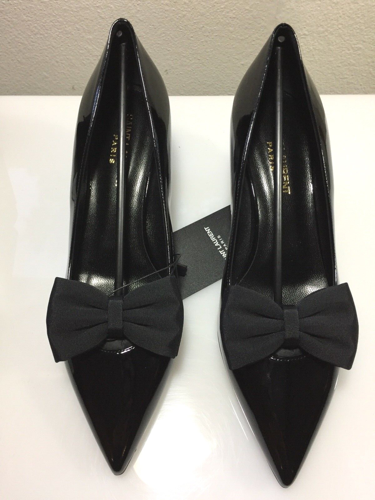 Scarpe décolleté Hedi Slimane LA Saint Laurent da donna in pelle con tacco a gattino taglia US 8