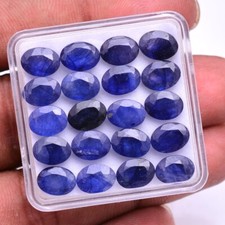 10 Pcs Natural Rich Blue Sapphire 8mmx6mm Oval Cut Loose Gemstones Wholesale Lot