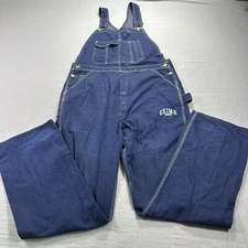 VINTAGE Crime Inc Overalls Mens 38x36 Blue Carpenter Hip Hop 90s USA Skater RARE