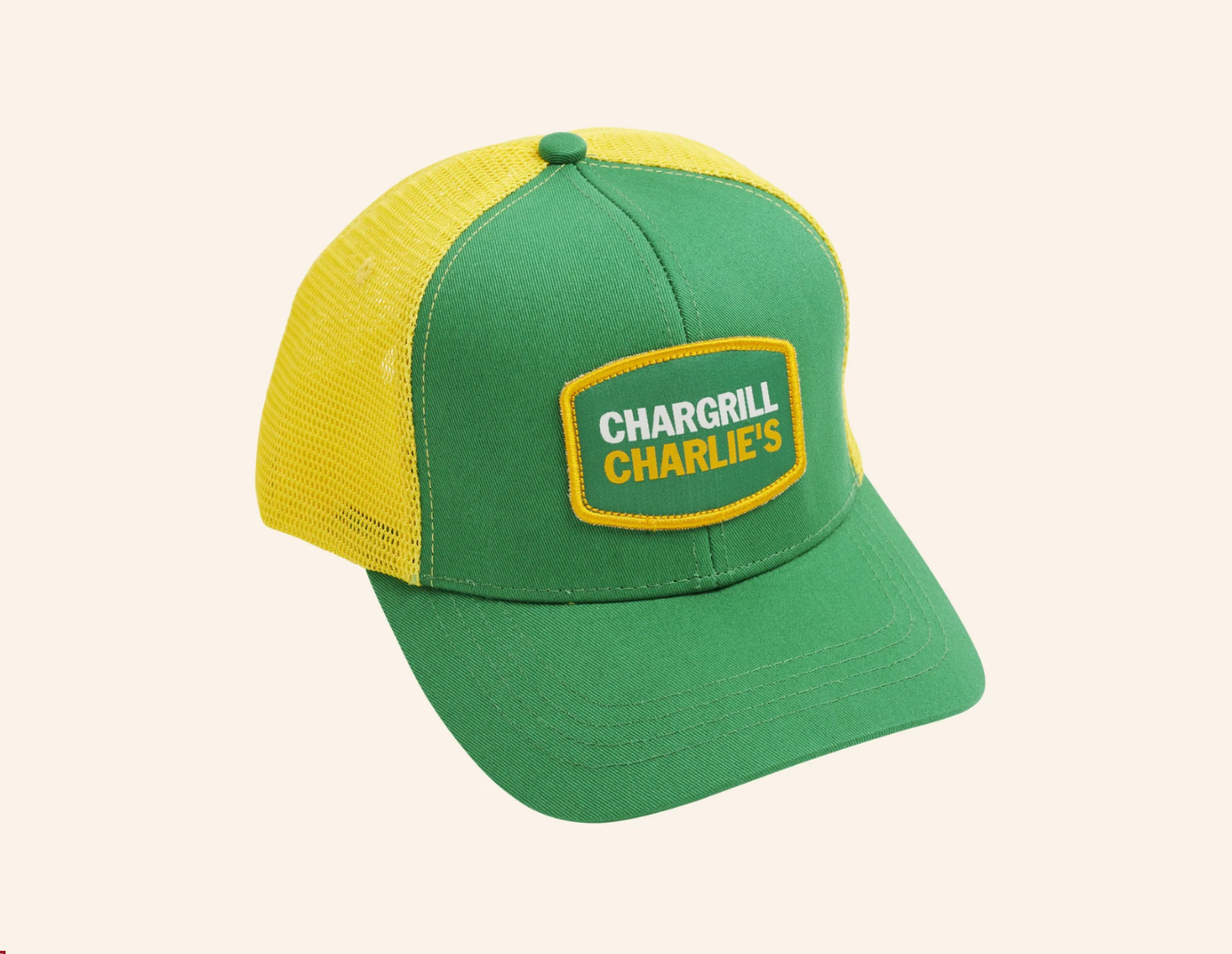 Chargrills Charlie’s Green Yellow Adjustable Trucker Cap