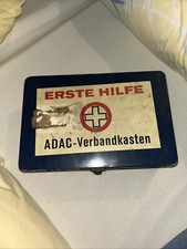 Sl11)  ADAC Verbandskasten vollst&auml;ndig Mit Inhalt Vintage Retro Blechdose