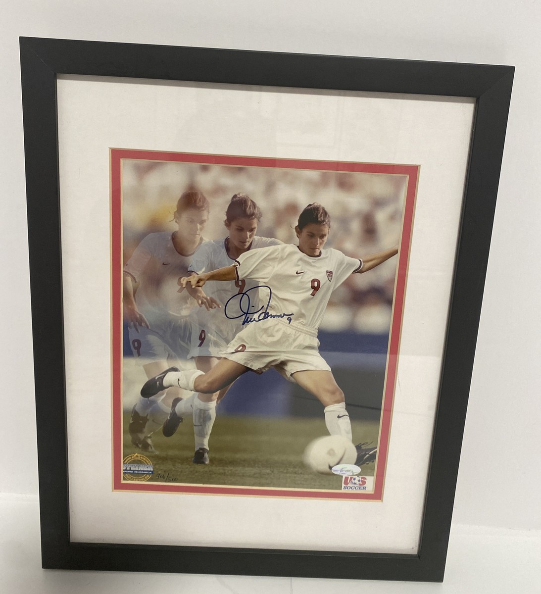 Mia Hamm Photo US Women's Soccer Signed Framed, 8x10 Steiner