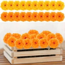 Artificial Marigold Flower Garlands 10/20pcs, for Parties Event DECORATION