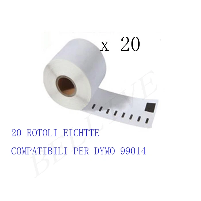 20 X ROTOLI Etichette Compatibili per DYMO 99014 54mmX101mm LABELWRITER 400 450