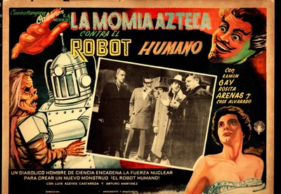 Lobby Card: Robot vs. The Aztec Mummy 12.5''x17'' Mexican Lobby Card Sci-Fi Horror