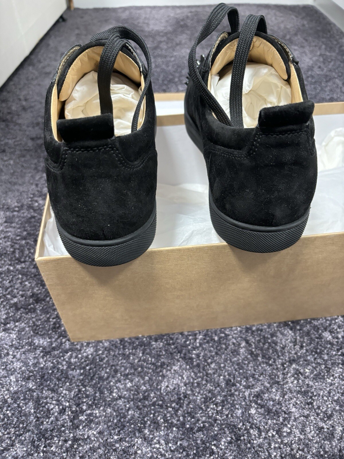 christian louboutin louis junior spikes Black Suede image 3