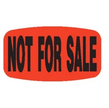1000 each Not For Sale Merchandise Store Food Labels Red Black Stickers