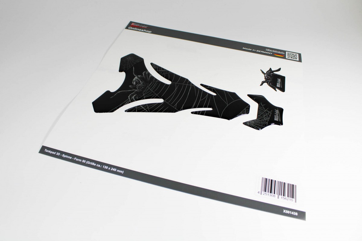 ☺︎ Motorcycle Tank Pad 3D Sticker - Spider Predator Paint