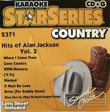 SOUND CHOICE KARAOKE STAR SERIES - HITS OF ALAN JACKSON V3 - SC2371 - LOT 3565