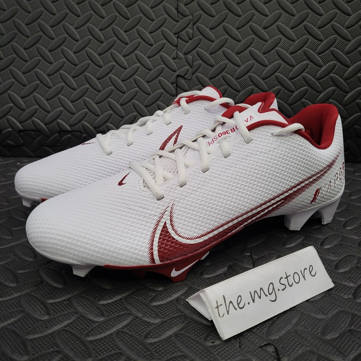 Nike Vapor Edge Speed 360 White/Red Crimson Football Cleats CV6349-105 Men\'s 13 Nike Vapor Edge Speed 360 White/Red Crimson Football Cleats  main image 3