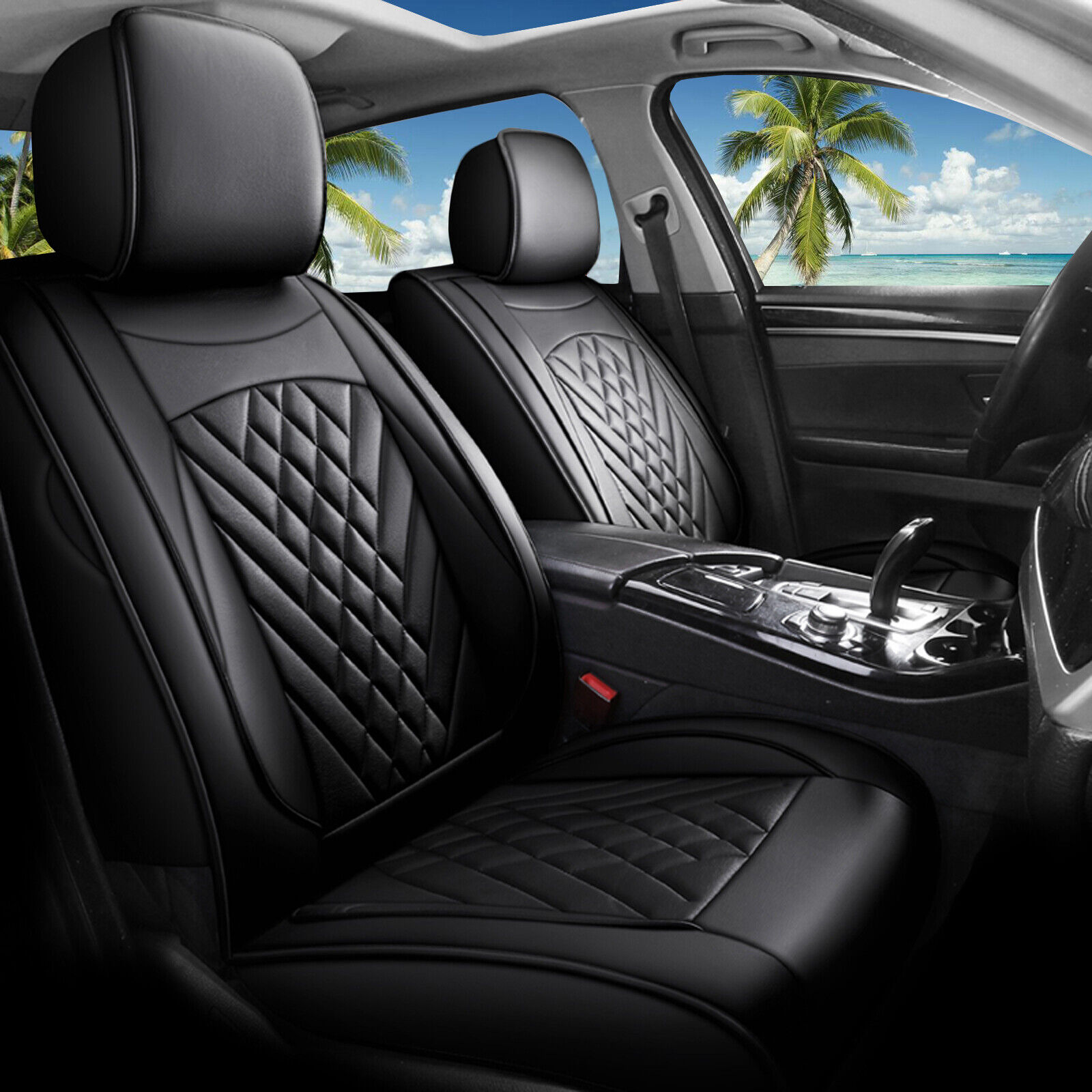 Car Seat Covers 5-sits Pu Leather Full Set Cushion Pad For GMC Terrain 2010-2022