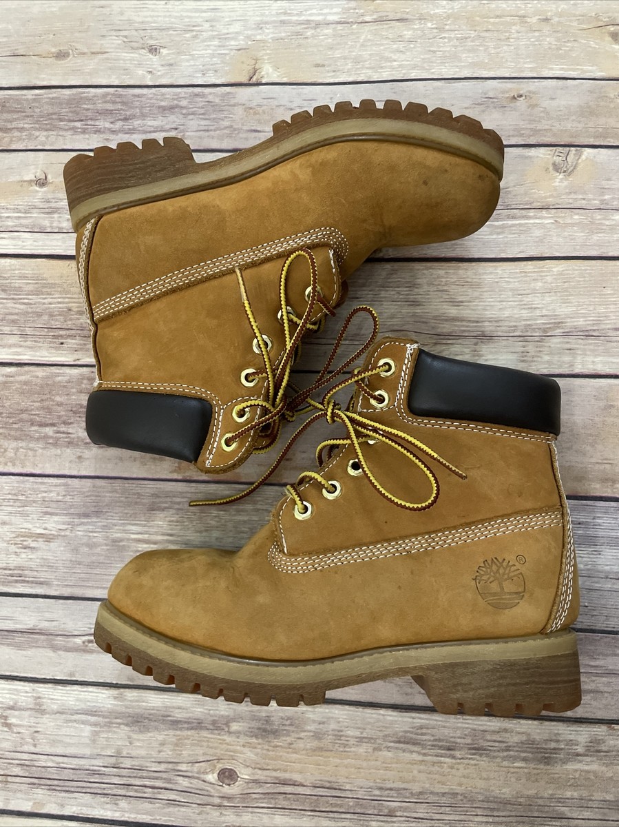 Timberland Wheat Nubuck Lace Up Premium Waterproof 6” Boots Men's