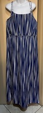 NWT $140 Banana Republic Blue Stripe Maxi Dress Size 14