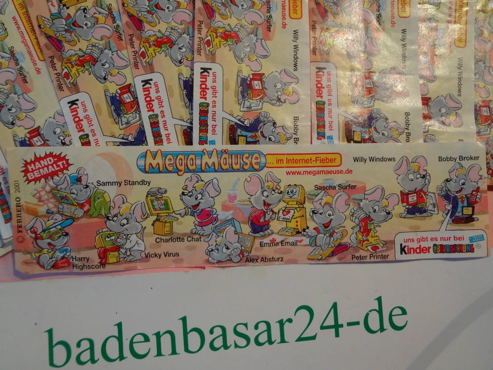 Komplettsatz Beipackzettel, Mega Mäuse, 10 Beipackzettel - Bild 2 von 2