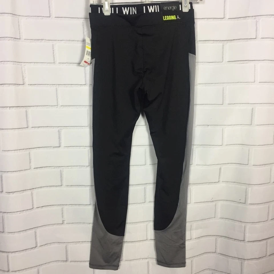 Energie Mujer Leggings Negro Gris Ajuste Adelgazante Rendimiento Elastizado Yoga Pantalones M Foto 4 de 4