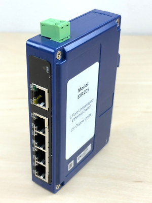 B&B Electronics ELinx EIR205 Unmanaged Industrial Ethernet Switch, 5-Port