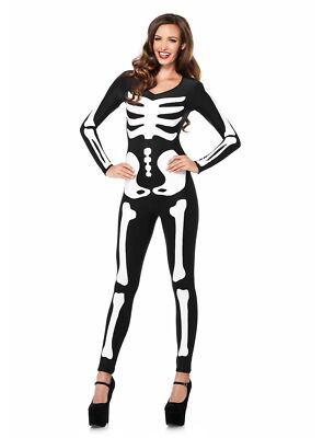 Skelett Halloweenkostüm für Damen - Mit Glowing-in-the-Dark-Effekt