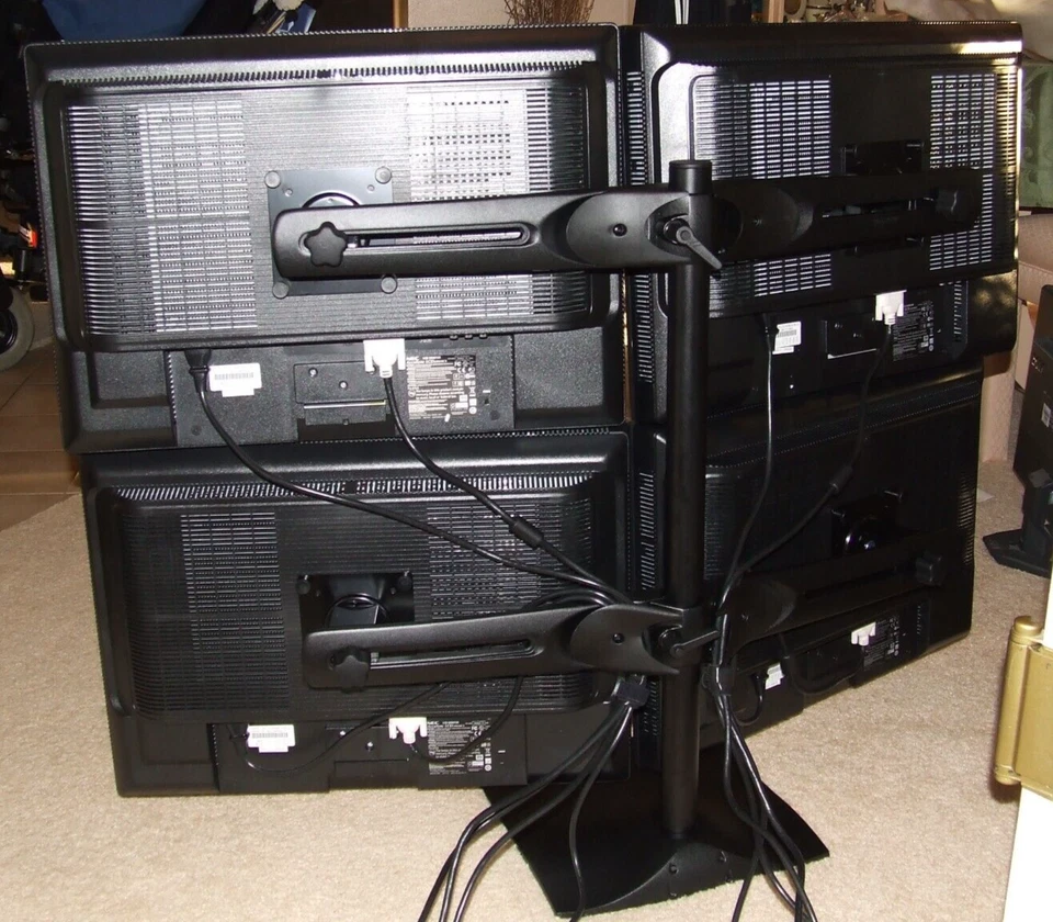 QUAD 24" MONITOR SETUP FOR CRYPTO & STOCK TRADING 4 NEC SCREENS & THE VIDEO CARD - Image 3 of 4