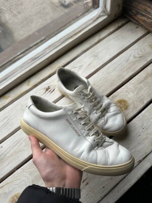 🚨Saint Laurent YSL Andy Men’s Shoes Sneakers Gray Size 40 Luxury Old Money 